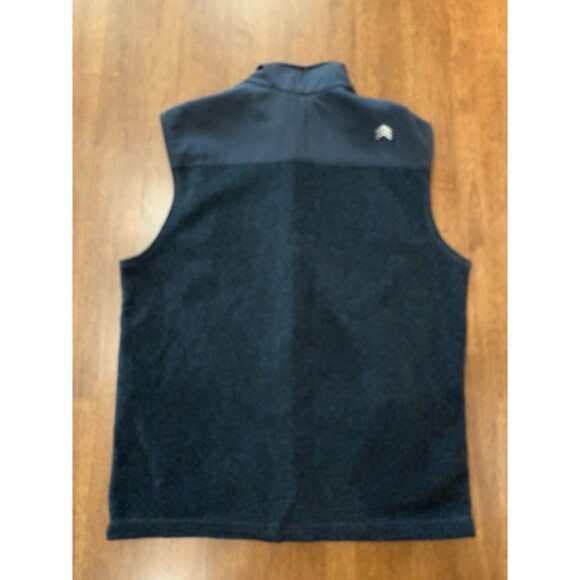 Solaris Vest Mens M Navy Softshell Fleece Lined Water Resistant Full Zip Pockets - Picture 9 of 9